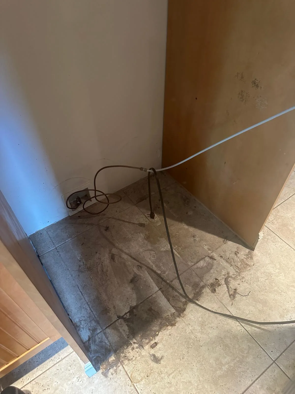GE refrigerator condenser coils before cleaning