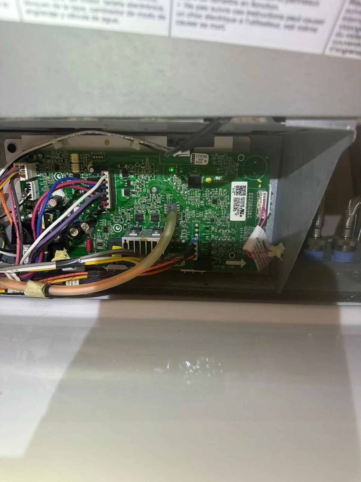 New main control board installed in GE washer control housing
